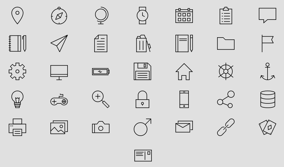 Linea Free Outline Iconset